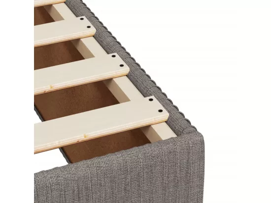 Sommier à lattes de lit avec matelas Taupe 180x200 cm Tissu