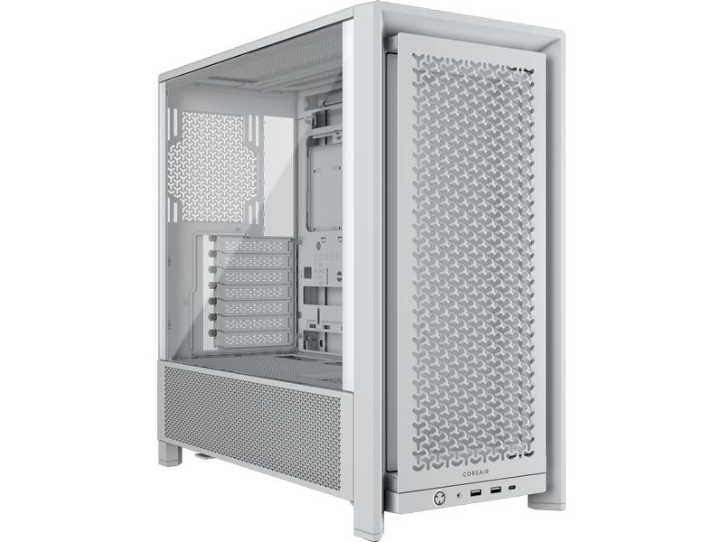 Corsair PC-Gehäuse Frame 4000D Weiss Midi Tower-Gehäuse mit Seitenfenster
