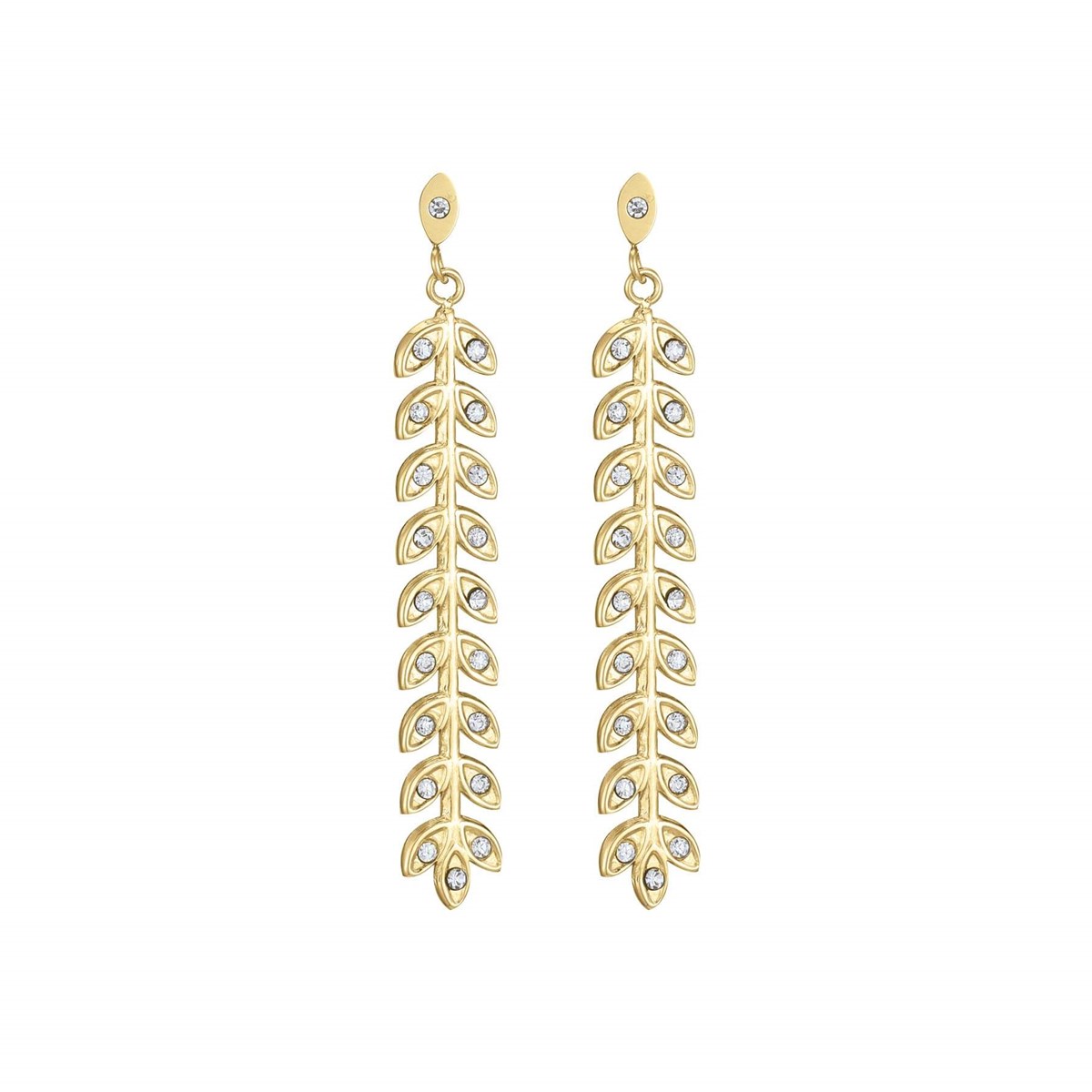 Boucles Rameau acier doré or