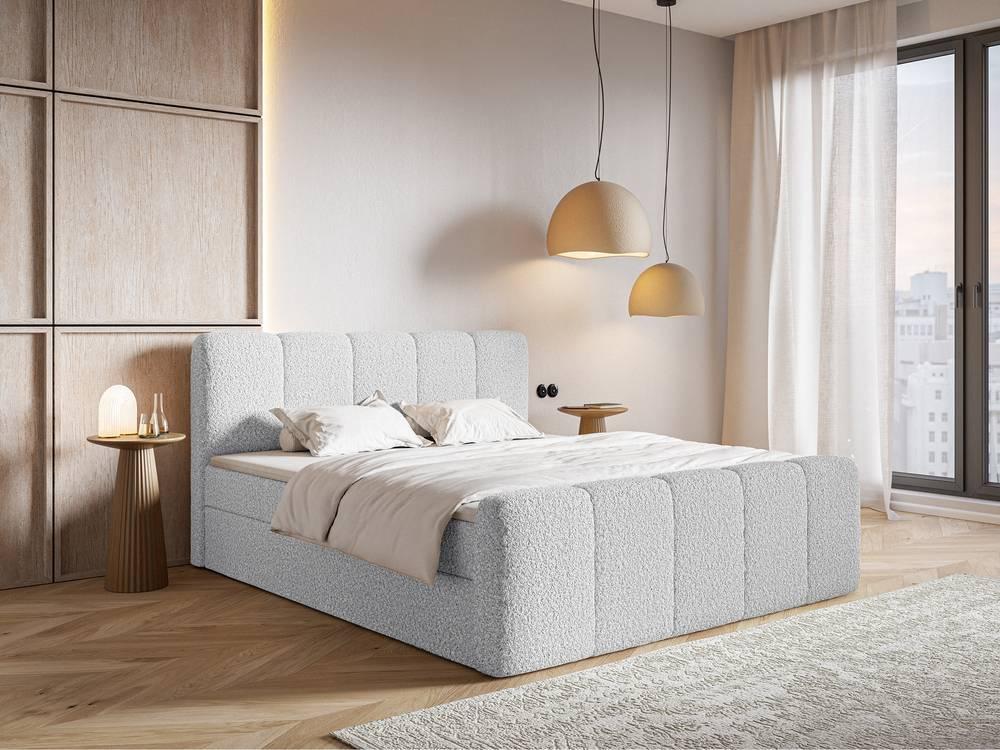 NADUVI Collection Boxspring Chloe 200x200 bouclé met opbergruimte