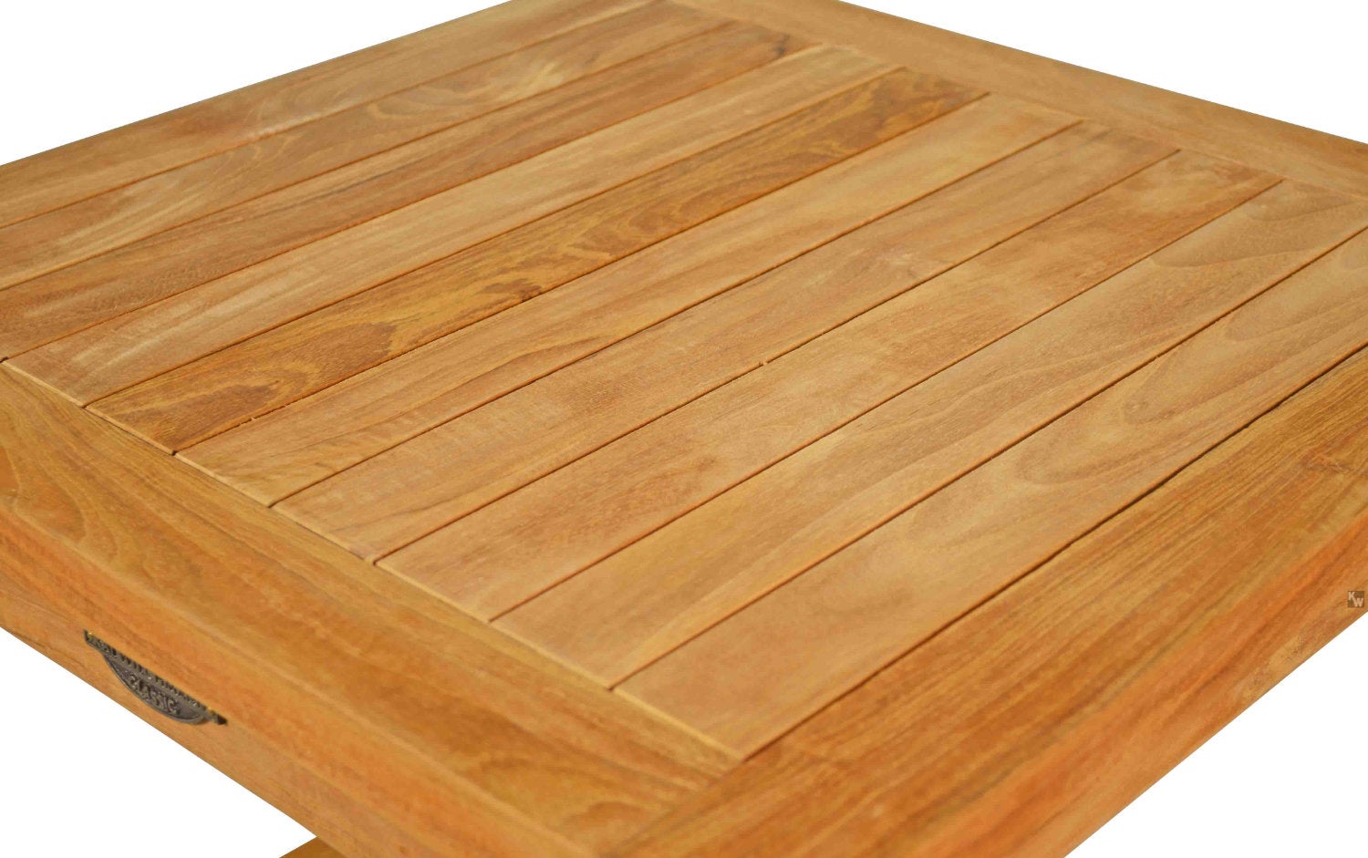Teakhouten bijzettafel 50 x 50 cm, hoge kwaliteit, weerbestendig, 2 planken