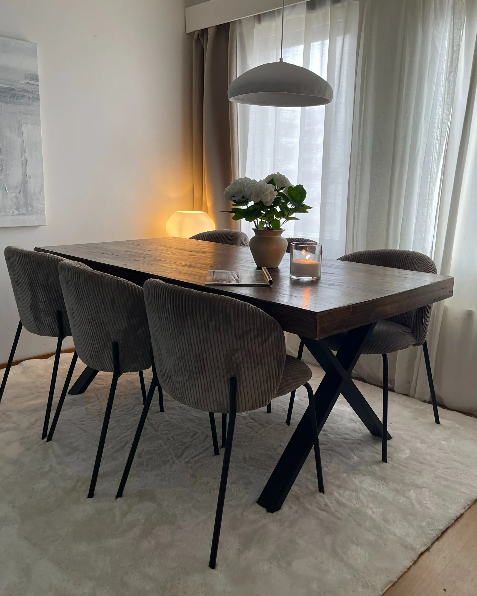 Eettafel CLIFTON Donkerbruin 90 cm Dennenhout 180 cm