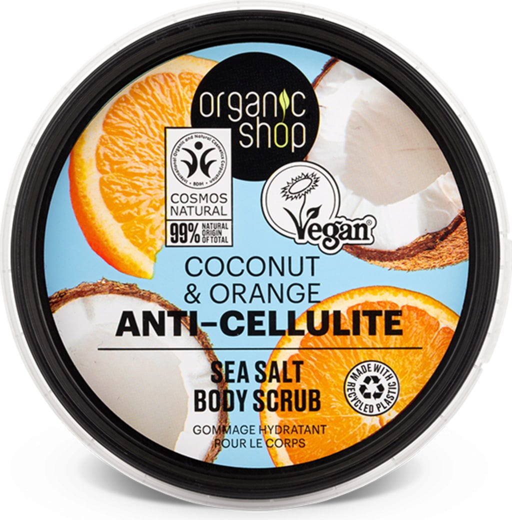 Organic Shop  Anti-Cellulite Body Scrub Coconut & Orange, 250 ml