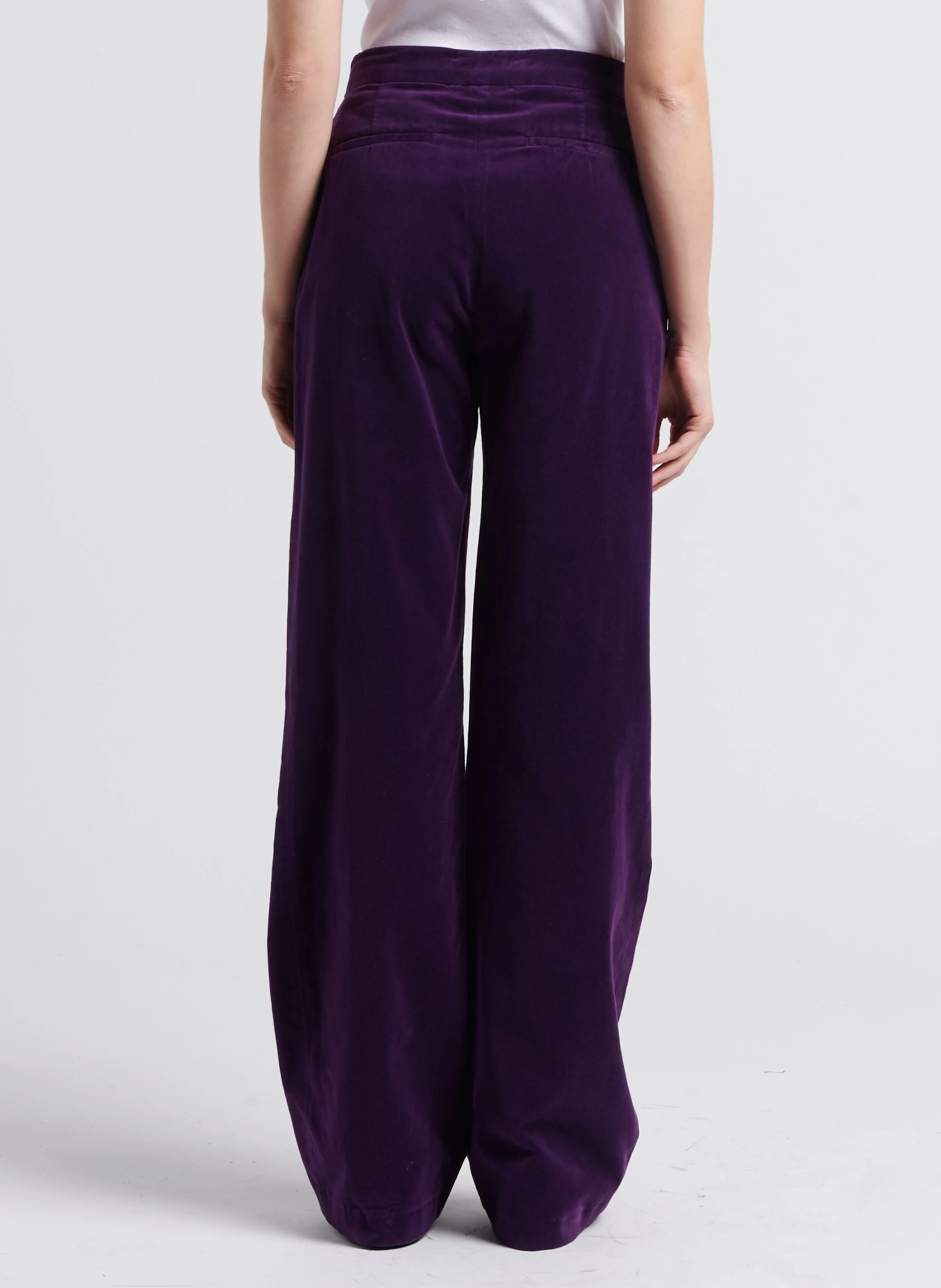 RIGA - Pantalon large en coton | Violet