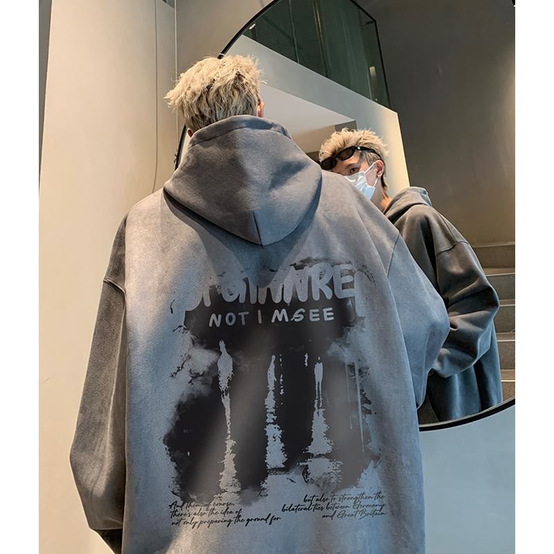 Posive - Oversized hoodie met ronde hals en verlaagde schouders