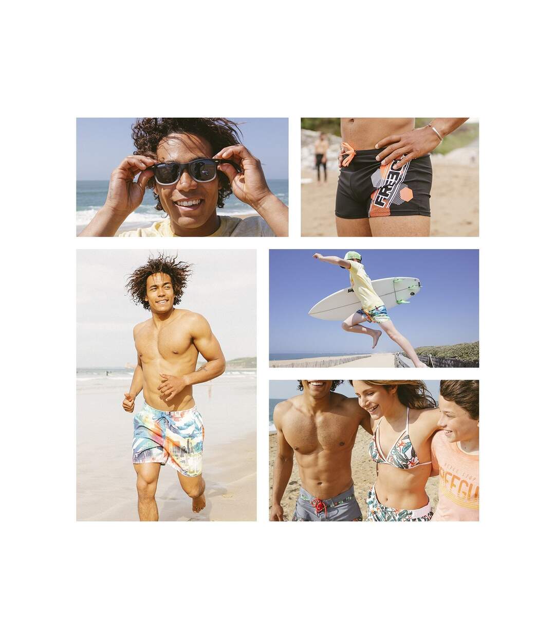 Boardshort court homme ceinture tout-élastiquée