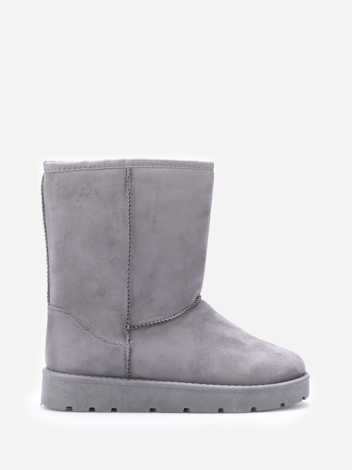 Boots en suédine fourrées- Gris