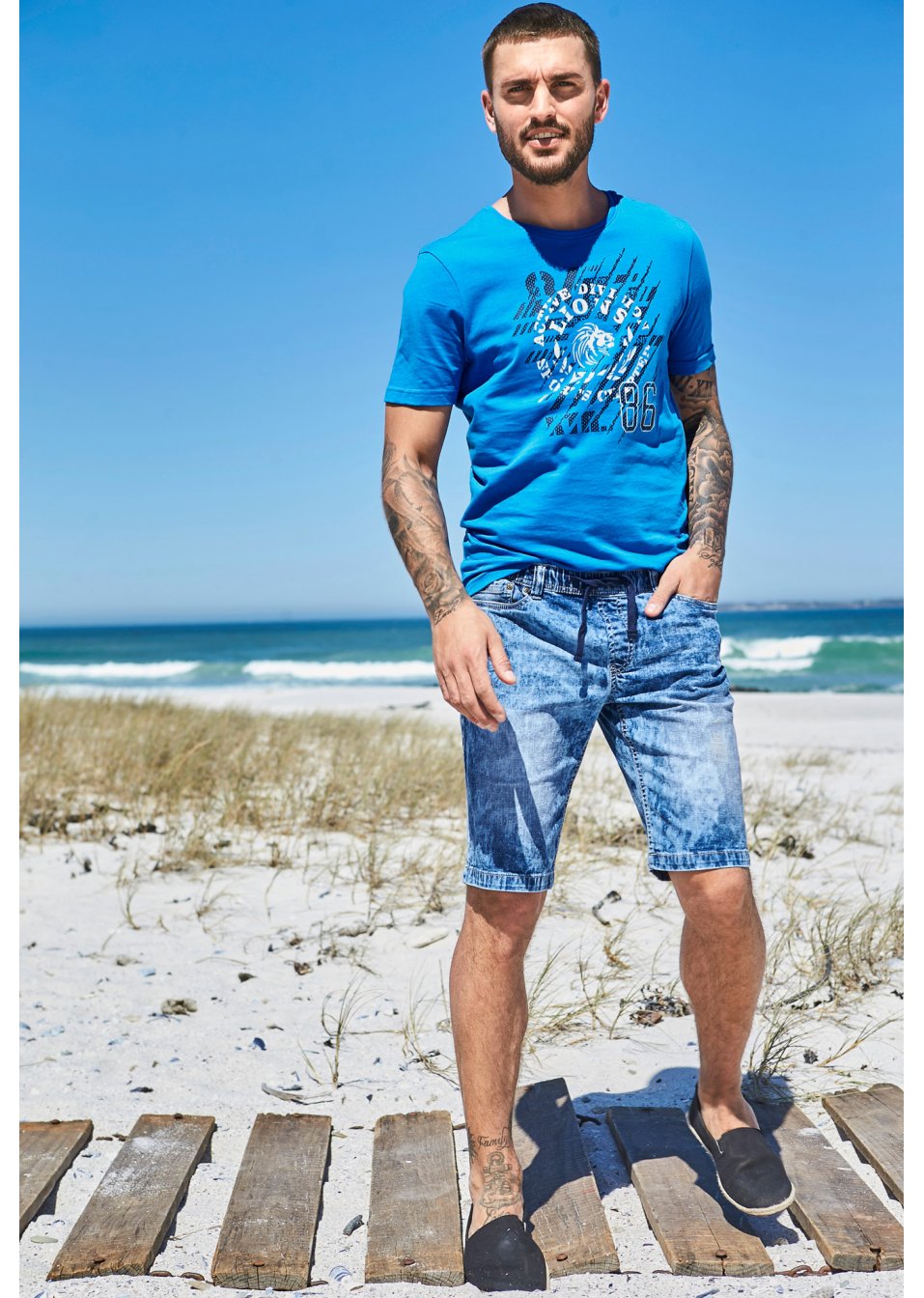 Bermuda taille extensible, Slim Fit