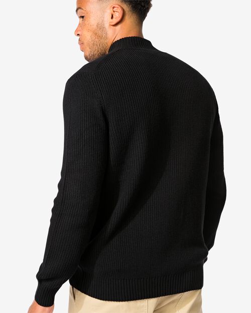 cardigan en maille épaisse pour hommes noir