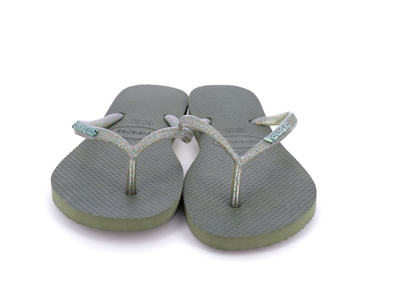 Havaianas-SLIM LOGO METALLI 4119875 Plastique Kaki