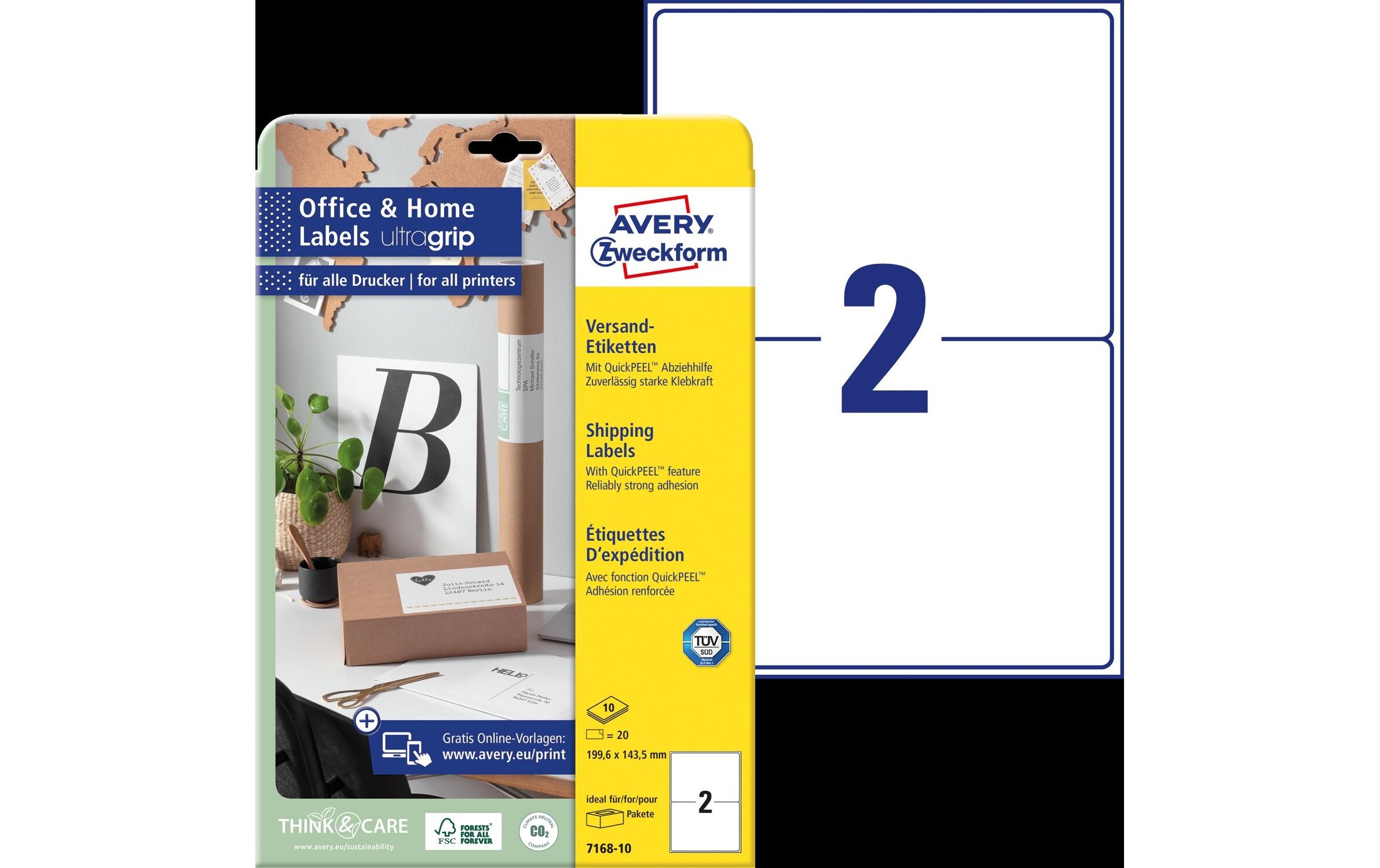 Hinweis-Etiketten Set Ø 199.6 x 143.5 mm, 10 BlattUniverselle Etiketten