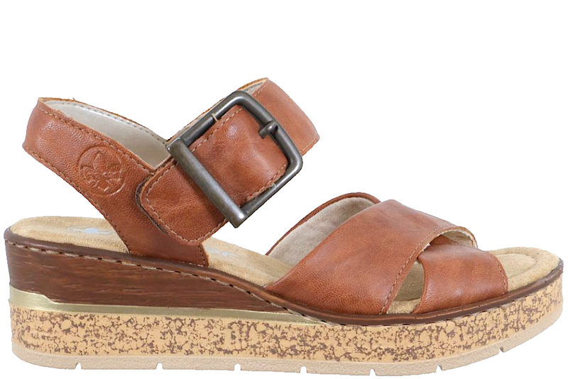 RIEKER SANDAL I BRUNT PU