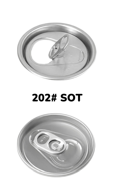 PET Can 330ml Slim transparant met #202 SOT (Stay On Tab) Deksel (LET