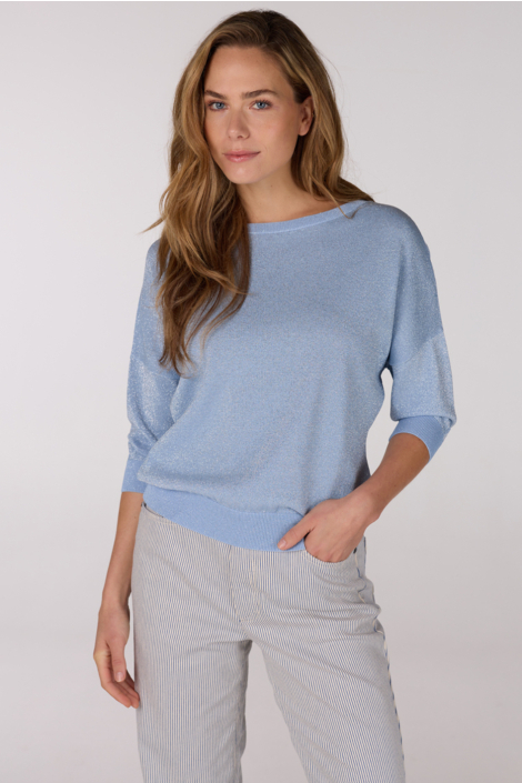 Juffrouw Jansen blauwe dames trui