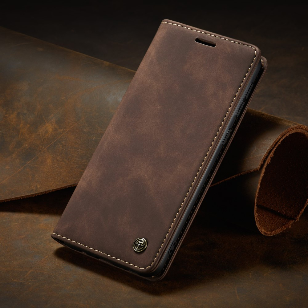 Samsung Galaxy A52s 5G / A52 (5G) Leder Tasche Flip Wallet Etui mit Kartenfächern - Coffee