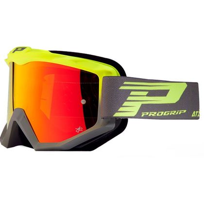 Masque cross Progrip ATZAKI Mirror Two 3201FL Jaune Fluo/Gris 2021 - Jaune / Gris