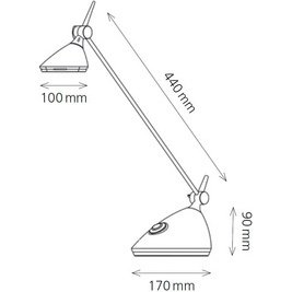 Lampe de bureau à LED Rio, anthracite