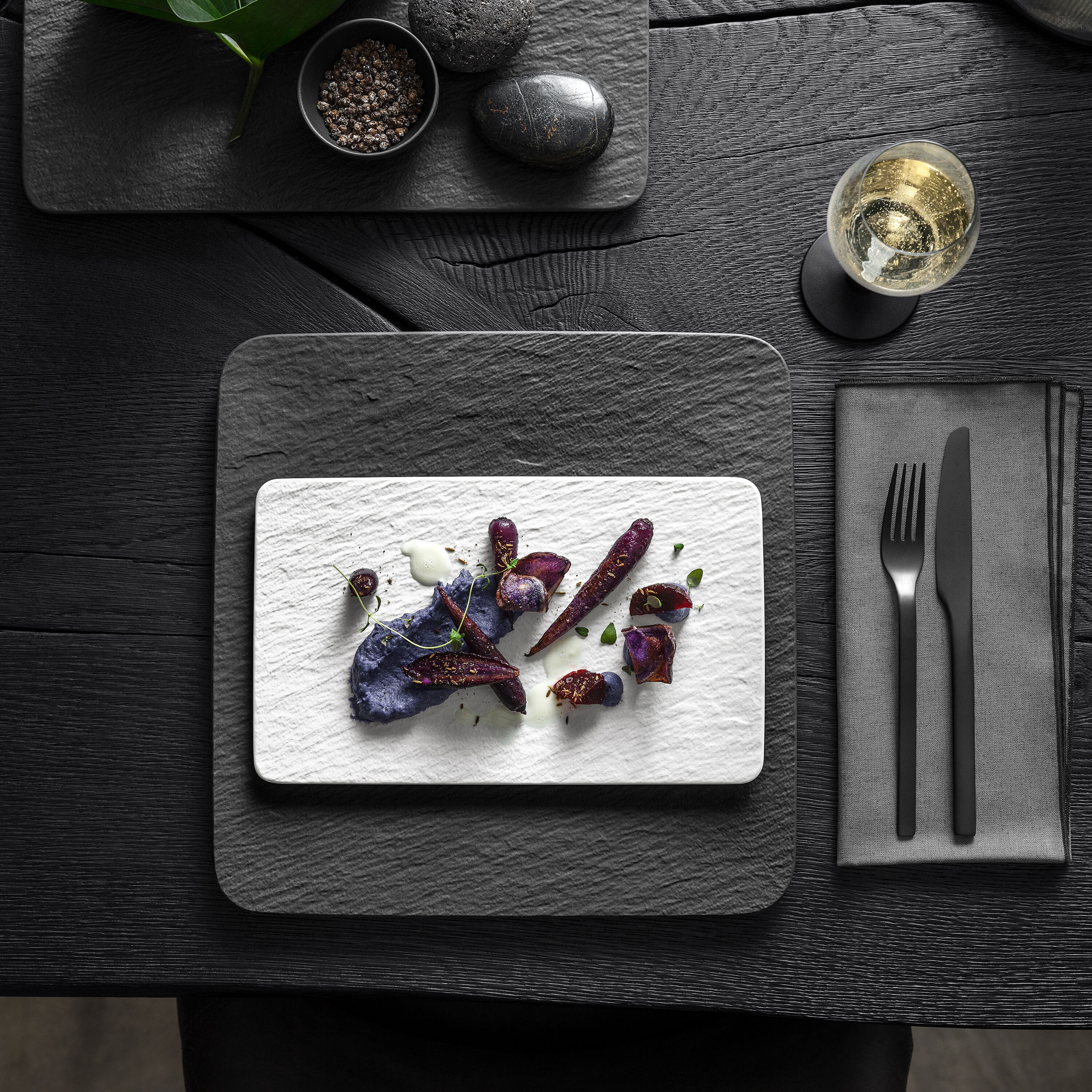 Manufacture Serving tray White, 11.1'' x 6.7'', Premium Porcelain