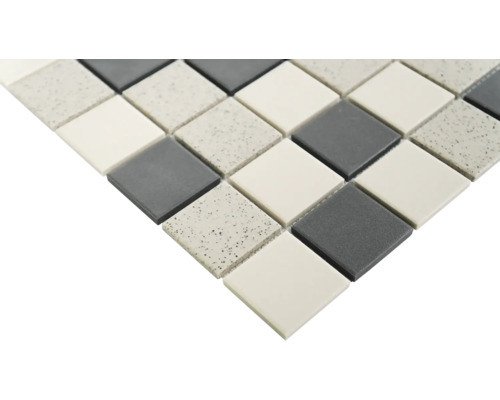 Keramisch mozaïek 28,8 x 28,8 cm grijsbeige