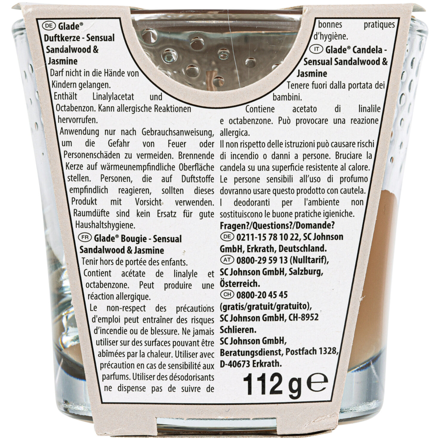 Glade Duftkerze Sensual Sandalwood & Jasmine