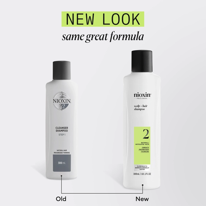 Nioxin System 2 Scalp + Hair Shampoo 300 ml - Natural/Untreated Hair