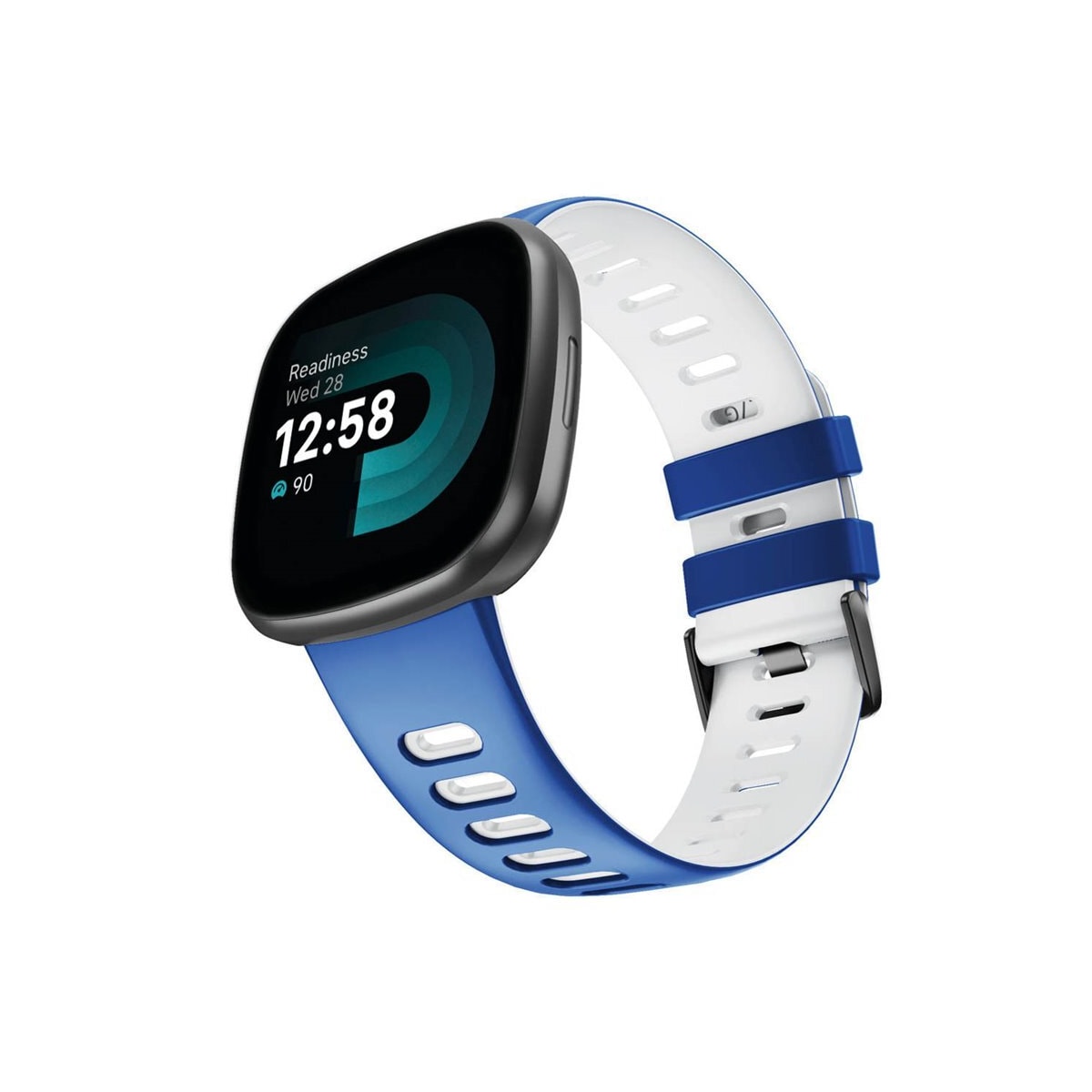 Twin Sport armbånd Fitbit Versa 4 - Blå/hvit