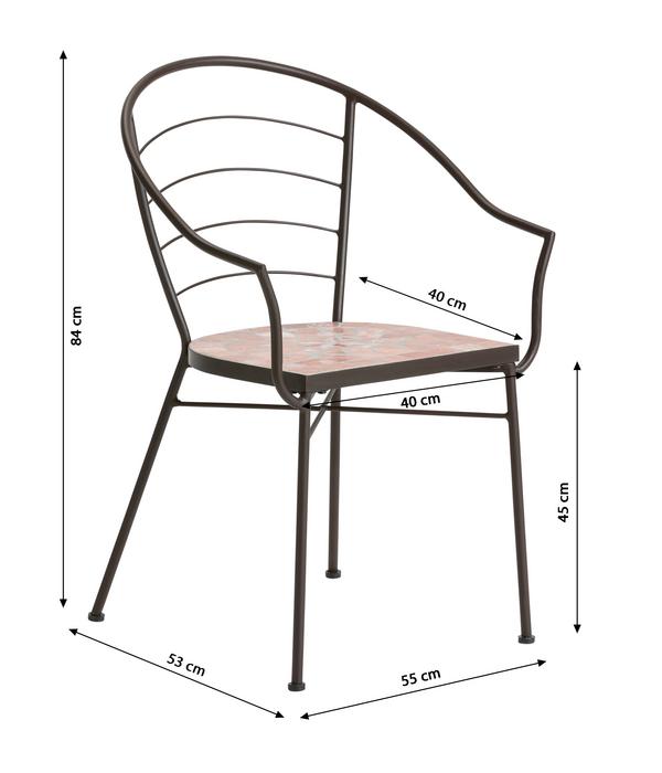 Dehner Mosaiksessel Chiara, terra-rosé
