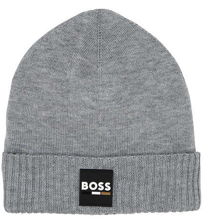 BOSS Hue - Strik - Gråmeleret