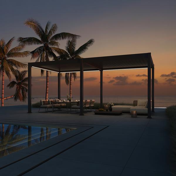 Weide Pergola LED E-Deluxe 3x6, ca.