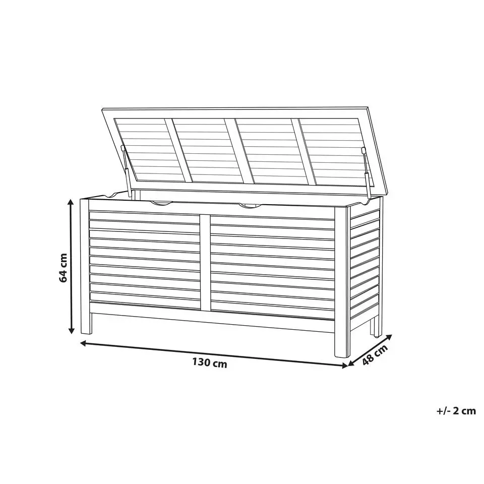 RIVIERA - Kussenbox - Lichte houtkleur - 130 cm - Acaciahout