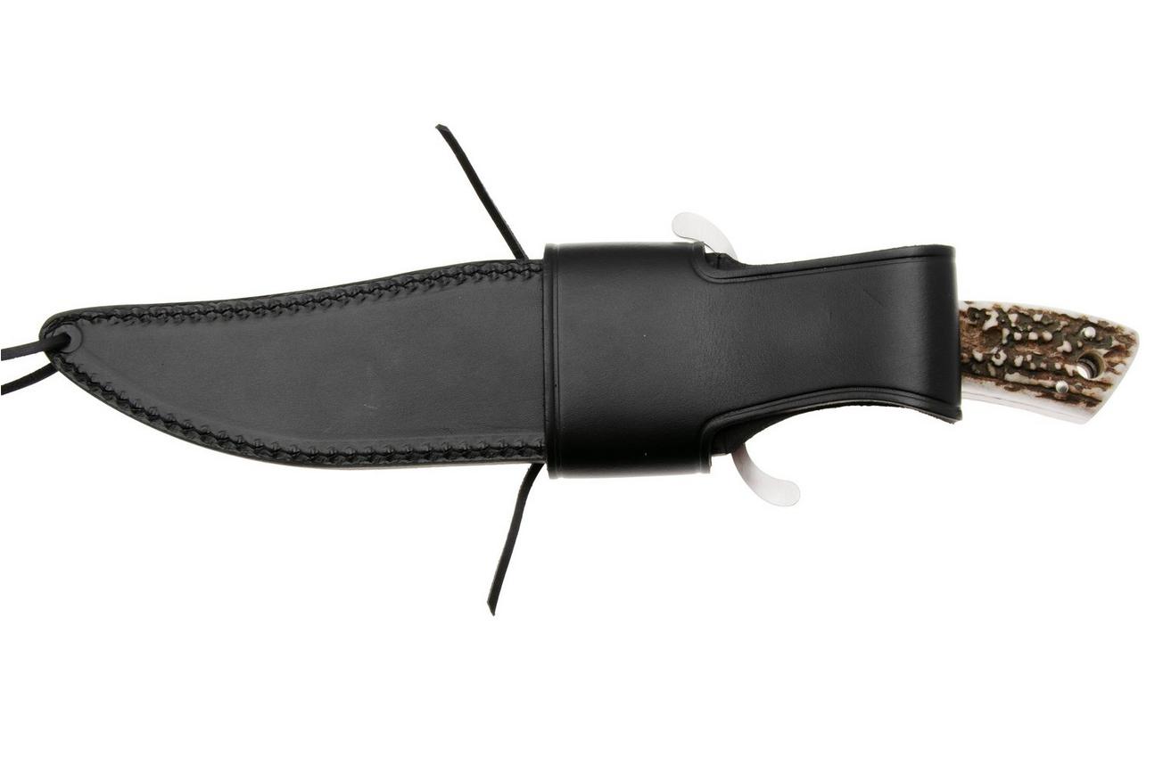 Böker Bowie Stag 121547HH hertshoorn N690, bowiemes