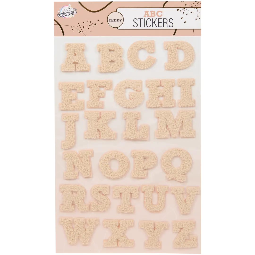 Autocollants alphabet en peluche