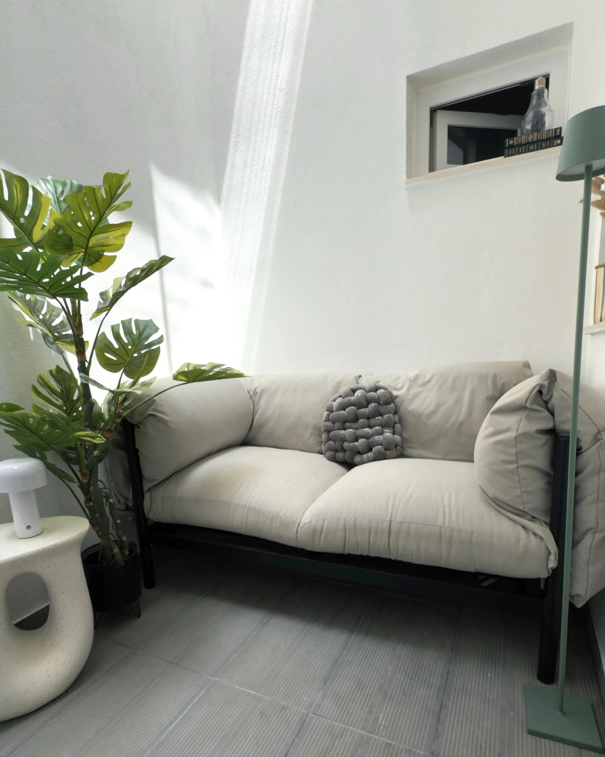 Tuin loungebank 2-zits ESPERIA Metaal Grijs