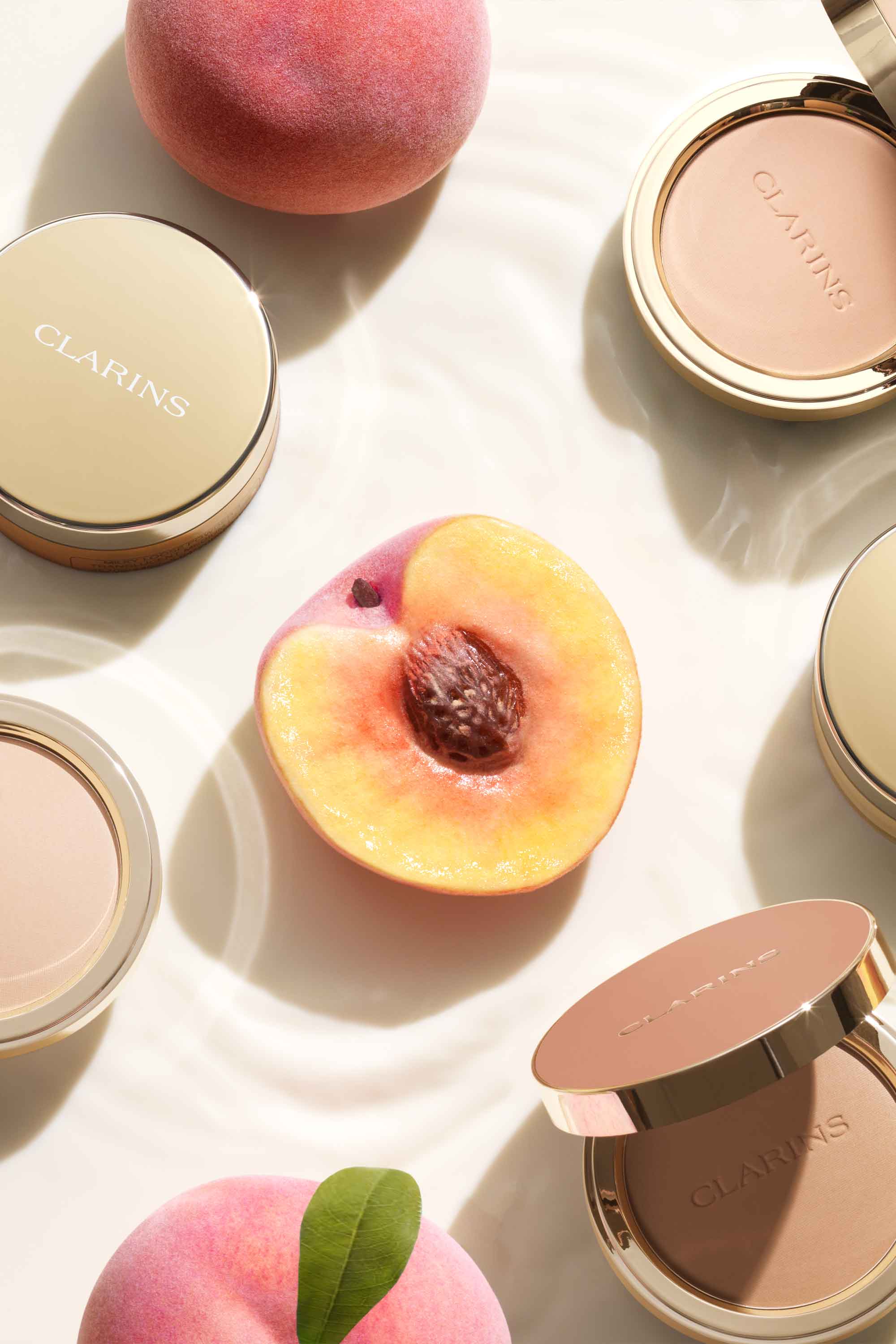 Clarins Poudre compacte matifiante infusée au lait de pêcher Ever Matte Compact Powder-10 g