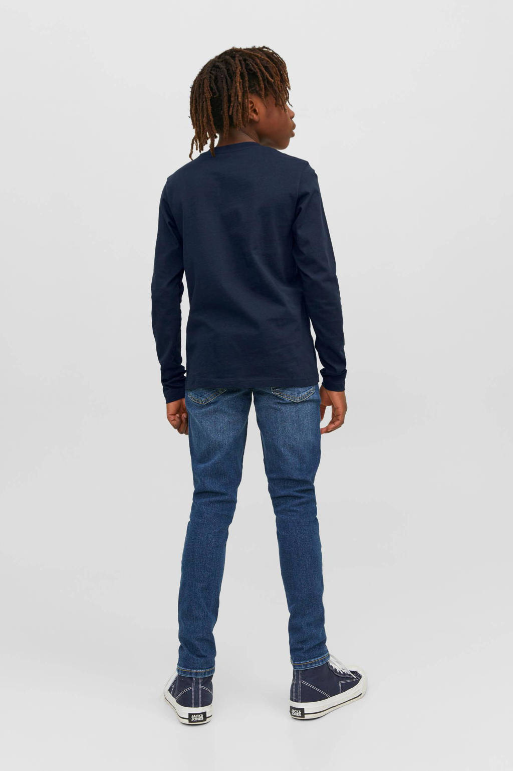 JACK & JONES longsleeve JJECORP van katoen donkerblauw