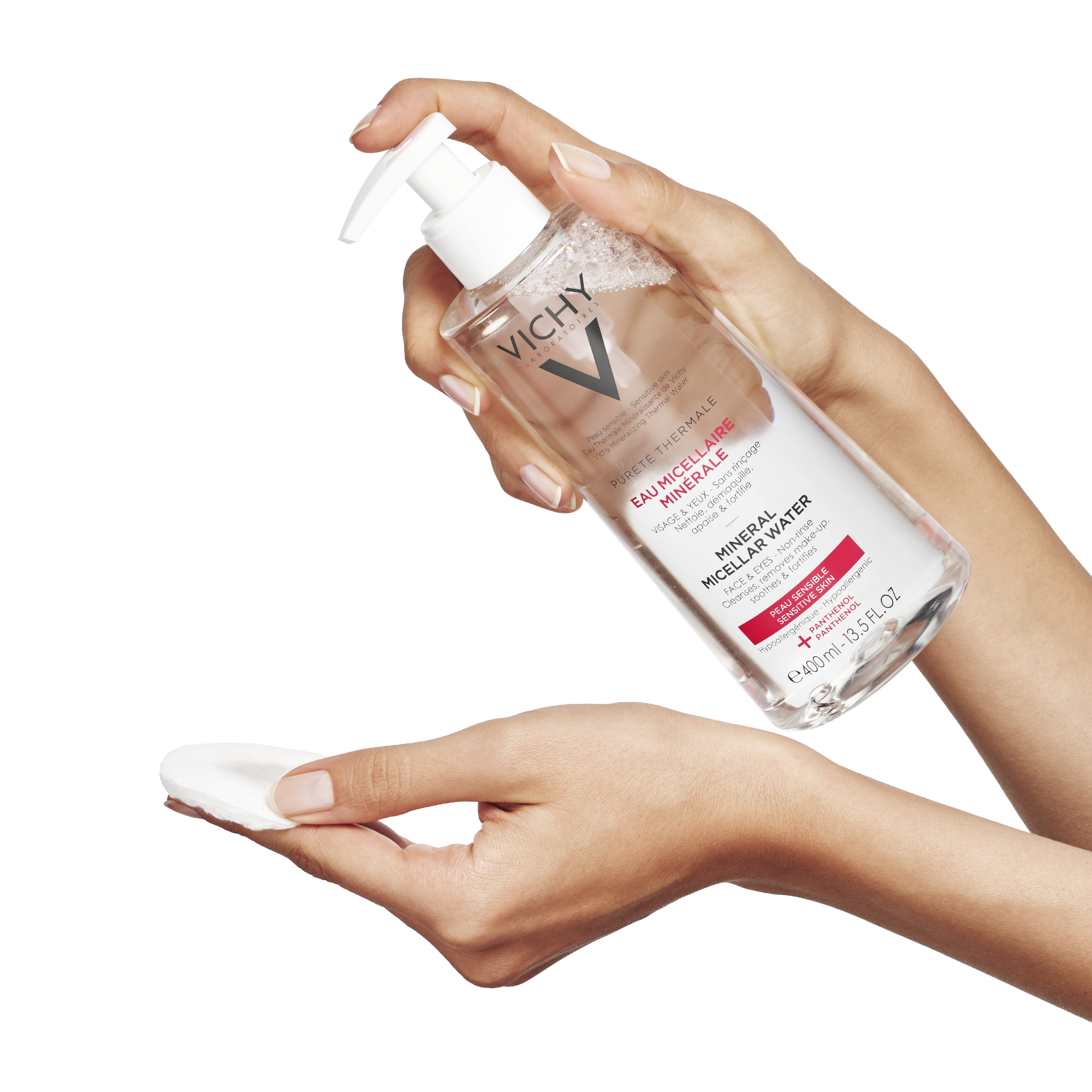 Vichy Pureté Thermale Mizellen Reinigungsfluid<br>400 ml, Flasche, empfindliche Haut