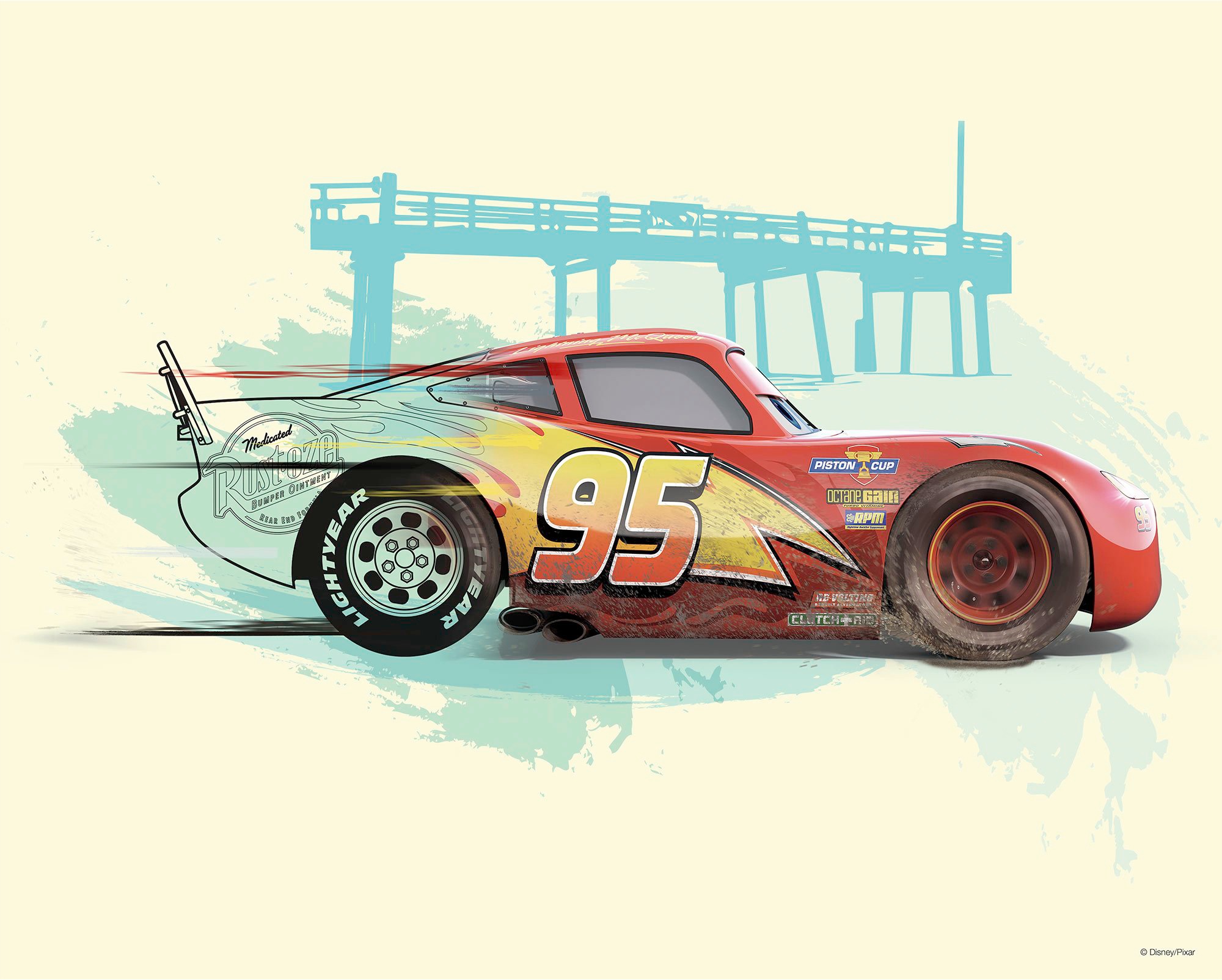 Komar Wandbild »Cars Lightning McQueen« 1 Stk. tlg. Kinderzimmer, Schlafzimmer, Wohnzimmer