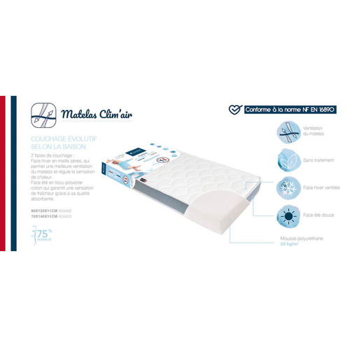 Matelas Clim Air 70x140 cm - CANDIDE