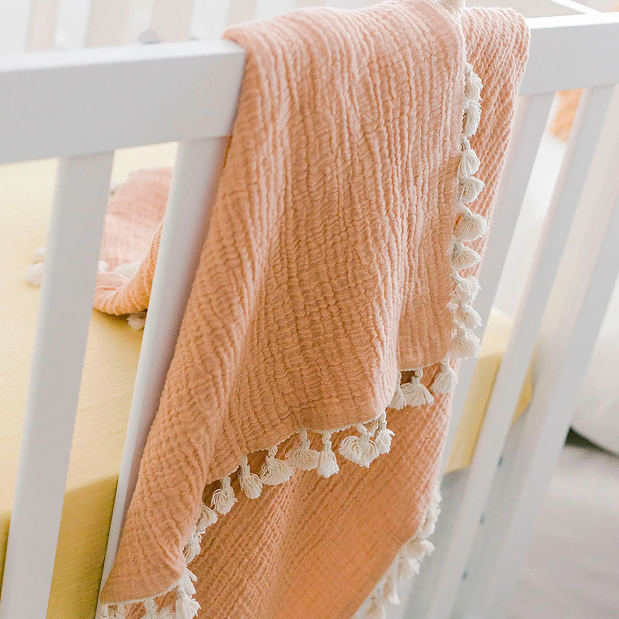 Crane Couverture Mousseline Rose