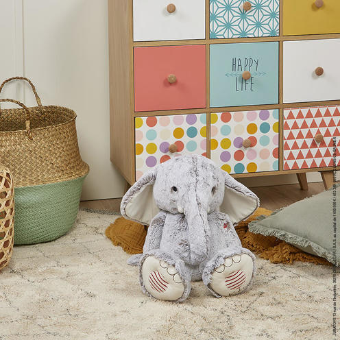 Eléphant Noa Prestige 55 cm Gris - KALOO