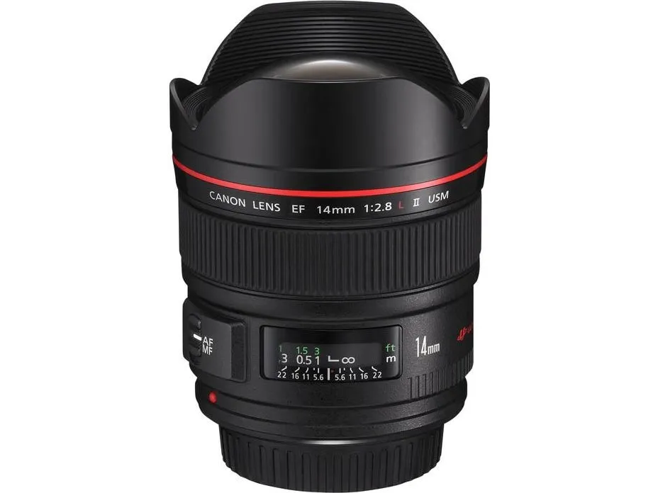 Canon EF - Vidvinkel objektiv - 14 mm - f/2.8 L II USM - Canon EF - for EOS 1000, 1D, 50, 500, 5D, 7D, Kiss F, Kiss X2, Kiss X3, Rebel T1i, Rebel XS, Rebel XSi