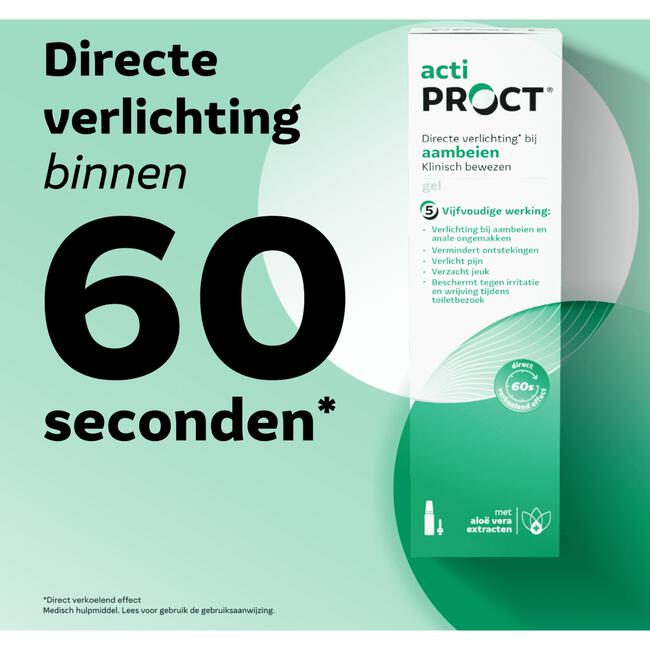 Actiproct Gel bij jeuk en aambeien tube 30 gram