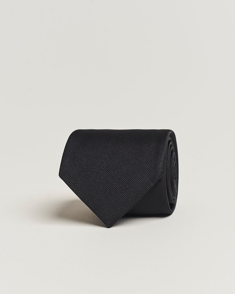 Amanda Christensen Plain Classic Tie 8 cm Black