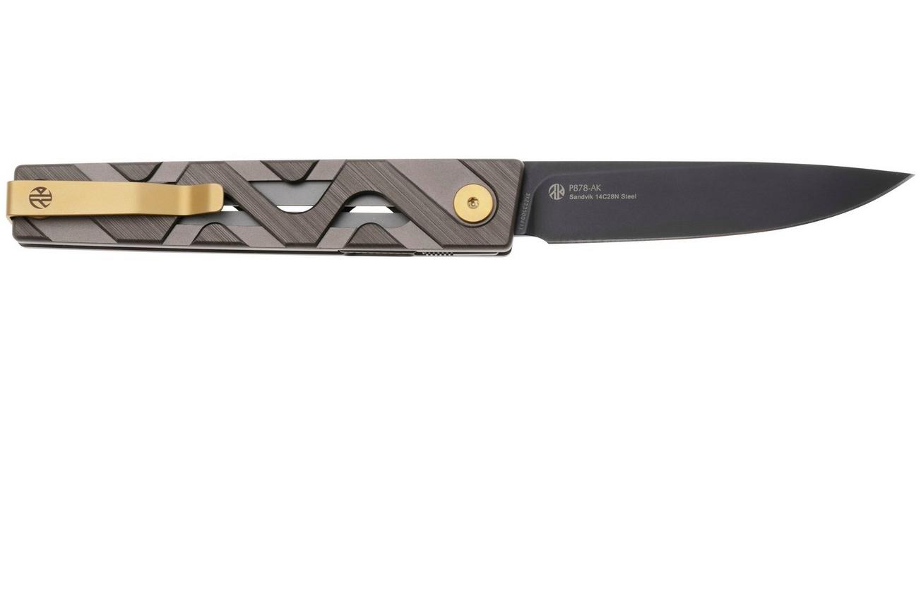 Ruike P878-AK PVD 14C28N, Grey Aluminium, zakmes