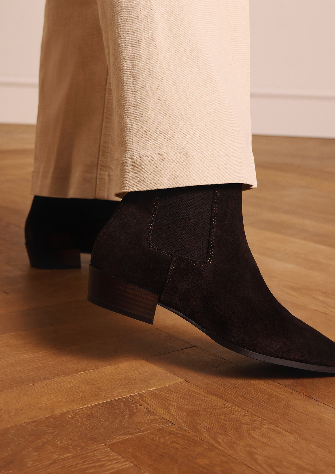 Bruine suède chelsea boots