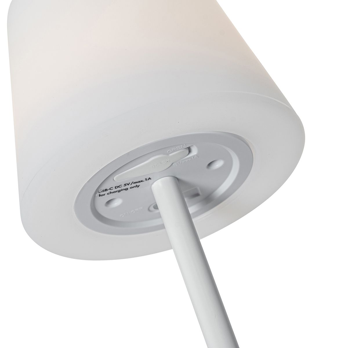 Tafellamp wit oplaadbaar incl. LED en dimmer IP54 - Jude