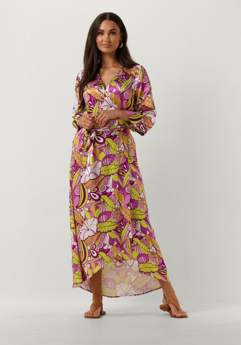 COLOURFUL REBEL multi colourful rebel maxi jurk lela floral wrap maxi dress