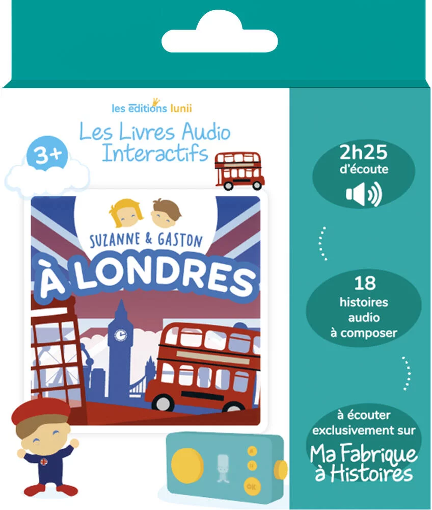 LUNII -  SUZANNE ET GASTON A LONDRES - LIVRE AUDIO INTERACTIF A ECOUTER SUR LA CONTEUSE  MA FABRIQUE A HISTOIRES