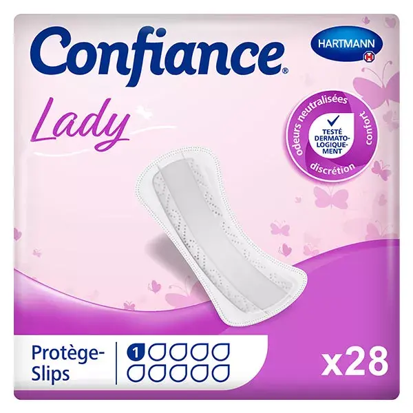 Protetores diários ultrafinos Hartmann Confiance Lady 1 Drop 28 unidades