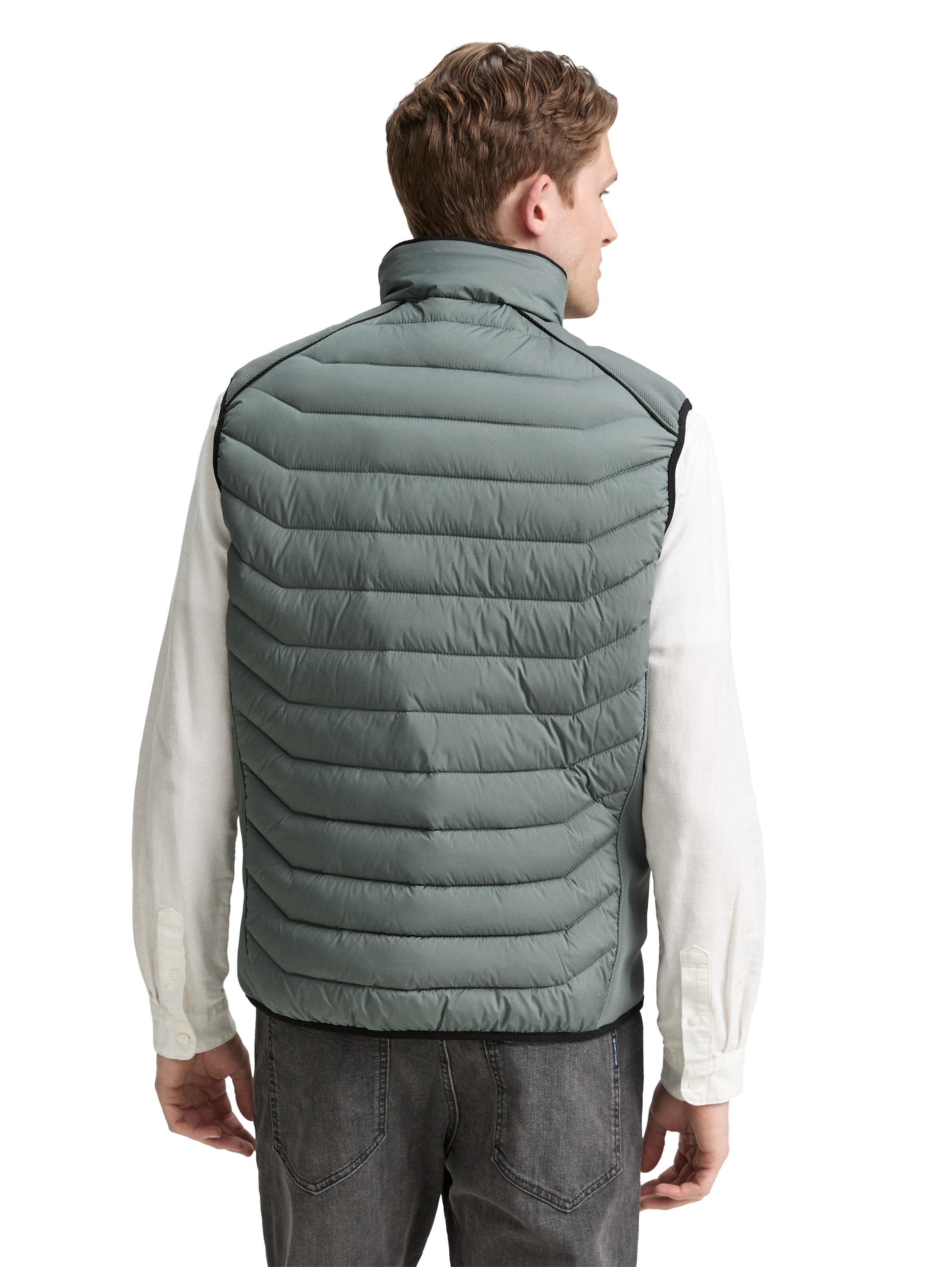 TOM TAILOR Steppweste , mit Logo Stickerei